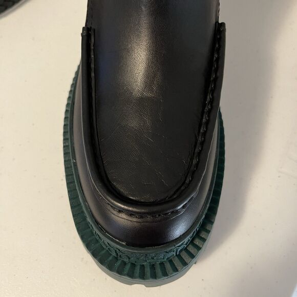 Coach Joey C5878 Womens Sz 6.B Black Green Leather Platform Chelsea Booties NEW - Picture 10 of 10